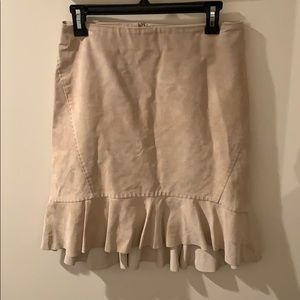 Ann Taylor Loft Tan Suede Skirt EUC sz 2